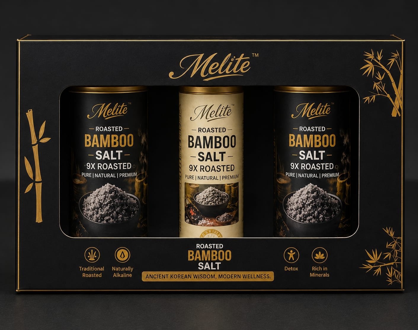Melite 1X Roasted Bamboo Salt – Mild